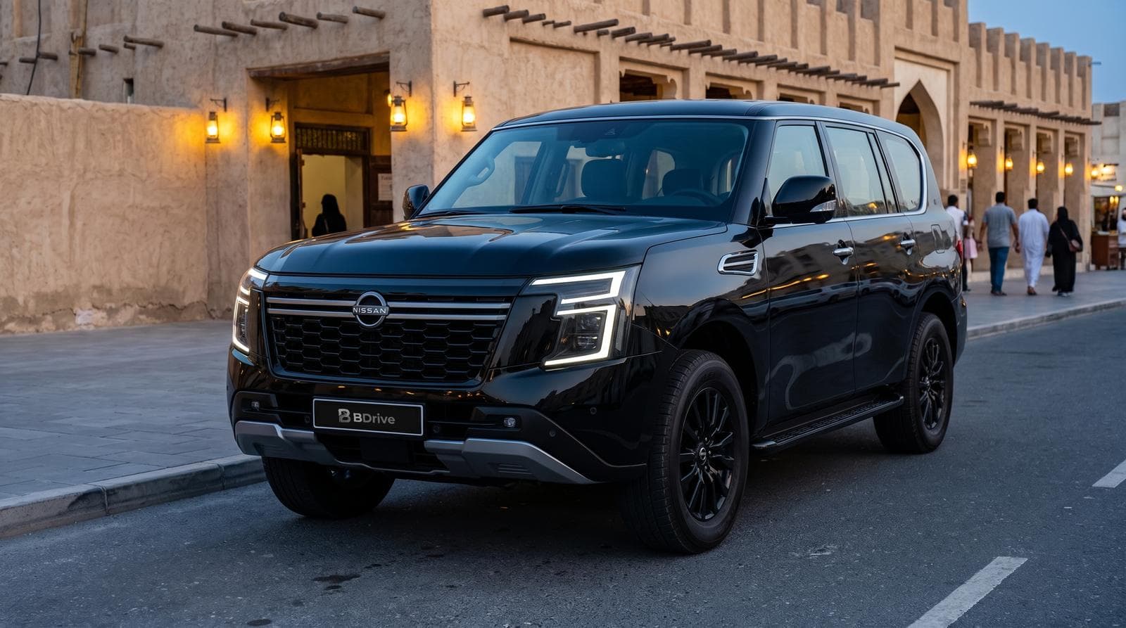 Nissan Patrol with driver at Souq Waqif, Qatar